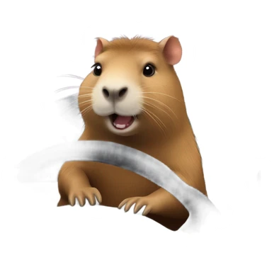 Capybara driving a lexus sticker