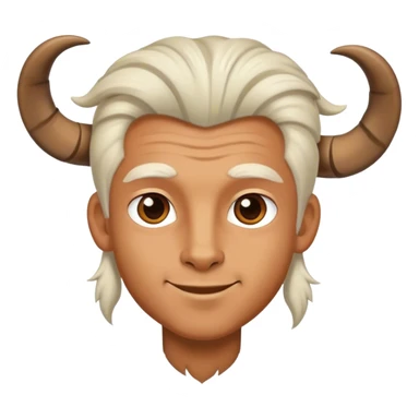 Guy with goat hair sticker