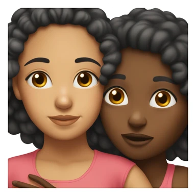 I want a Latina girl and a black girl hugging  sticker