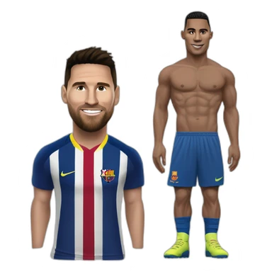 Messi soumis à ronaldo sticker