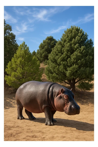 Hippopotamus sticker