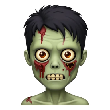 🧟‍♂️ with black scene hair and a little more human looking sticker