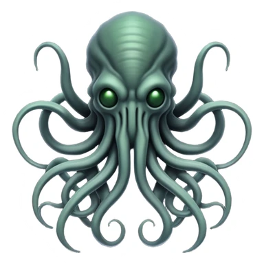 dark intertwined black wires forming a Giger-inspired Cthulhu creature, surreal sticker