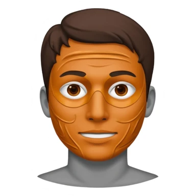 man with clay face mask sticker