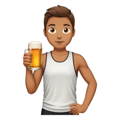 Runner with Beer  sticker