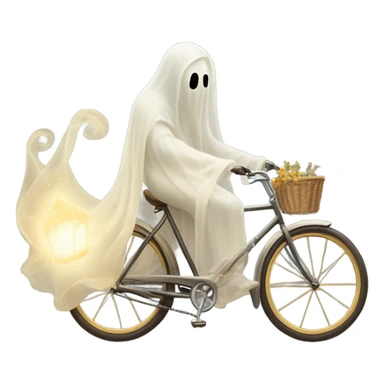 ghost on a bike sticker
