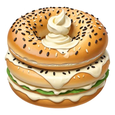  🥯 realistic with ice cream inside sticker