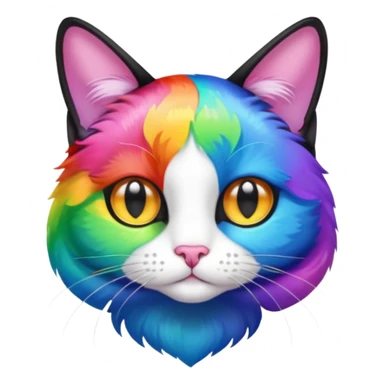 Rainbow Tuxedo Cat  sticker