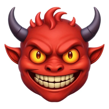 a demon smiling in dark sticker