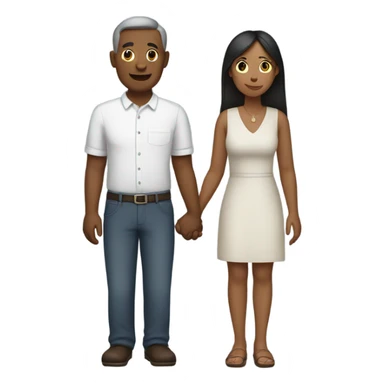 Women and man holding hands on a island  sticker