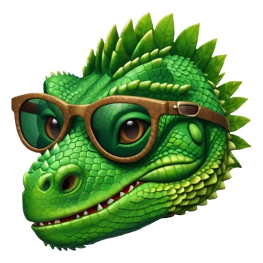 capitalist iguana head with sunglasses sticker