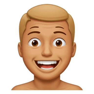 male choking himself with a smile on his face sticker