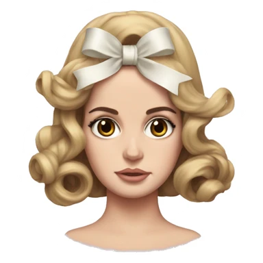 lana del Rey with bows in her head sticker