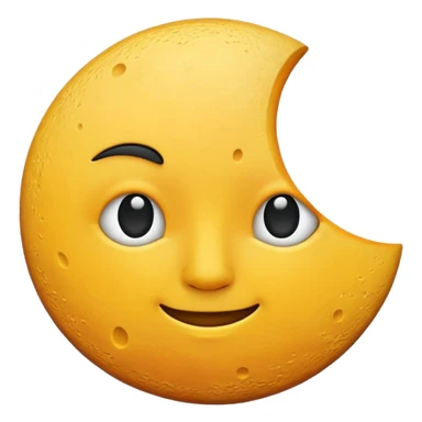 phases of the moon: half moon , no eyes sticker