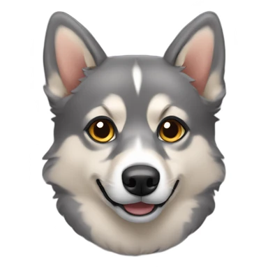 grey vallhund dog sticker