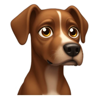 Totally Brown dog very scared sticker