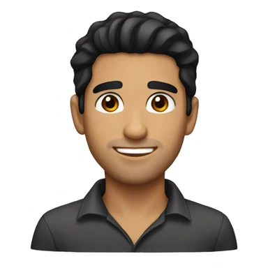 hispanic handsome guy with black hair and brown eyes  sticker