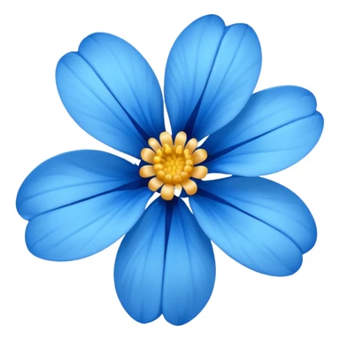 Blue flower sticker
