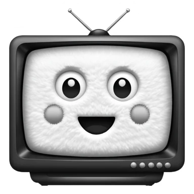 fuzzy (snowy) screen TV in the Ring movie sticker