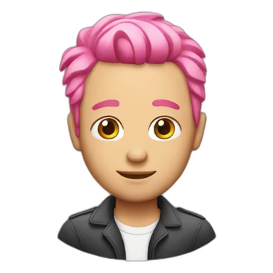 men with pink hair sticker