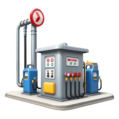 gas distribution station sticker