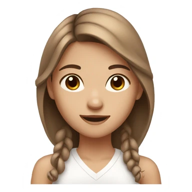 girl that is white and has brown hair doing skincare sticker