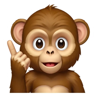 Monkey with middle finger  sticker