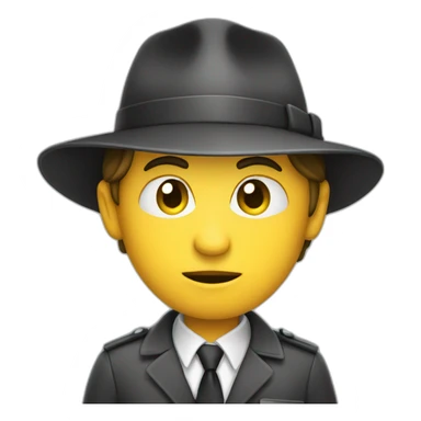 detective looking at a server sticker