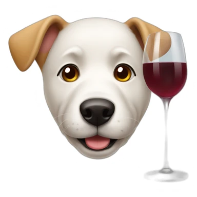 wine drunk dog sticker