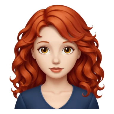 lady in red, wavy hair  sticker