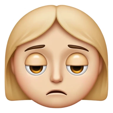 Face emoji with one eye open and one eye half way opens annoyed and about to crash out  sticker