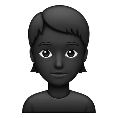 Minimalistic flat vector icon, iOS style, thin black outline on white background. Person silhouette. Black, completely monochrome, matte.  sticker