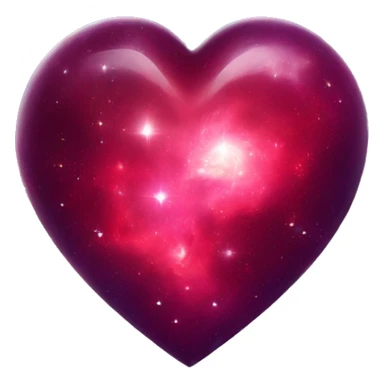 crimson galaxy heart sticker
