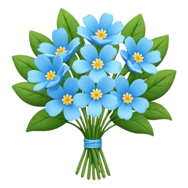 pale blue flower bouquet sticker