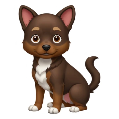 Chien avec poitrine et patte avant droite blanche sticker