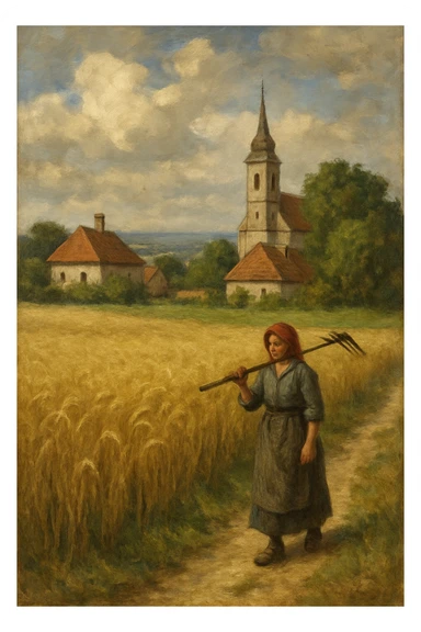 Сгенерируй эту же картину в стиле реалистичной живописи sticker