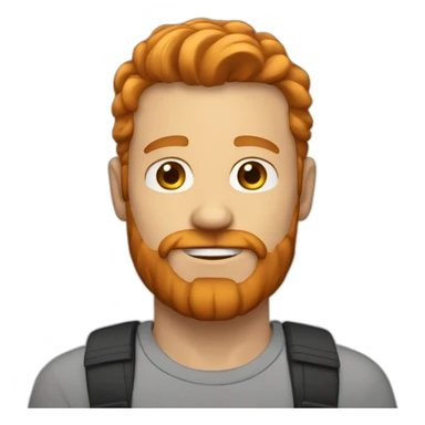 bold white male with ginger beard sticker