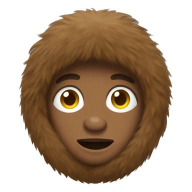 Brown fur coat sticker