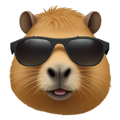 Capybara with sunglasses sticker
