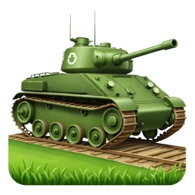 A tank in a field sticker