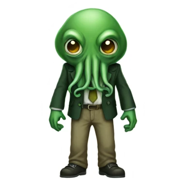 Cthulhu with pants sticker