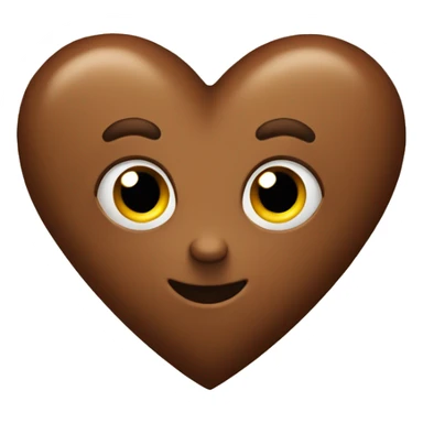 Plushy Brown Heart sticker