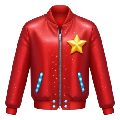 red sparkling jacket sticker