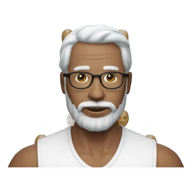 Full body : using a balloon to replace the head: no facial features, male, 70 years old. -167cm, 65kg, sky blue, black bottom" sticker