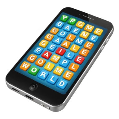 a phone showing the game wordle being played on it  sticker