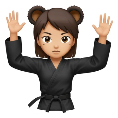 Karate Girl bear  sticker