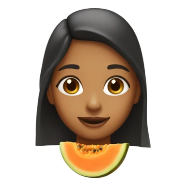 A little sister being a papaya sticker