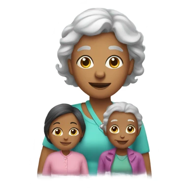 Grandmother with a girl sticker