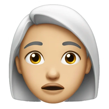 crying woman face sticker