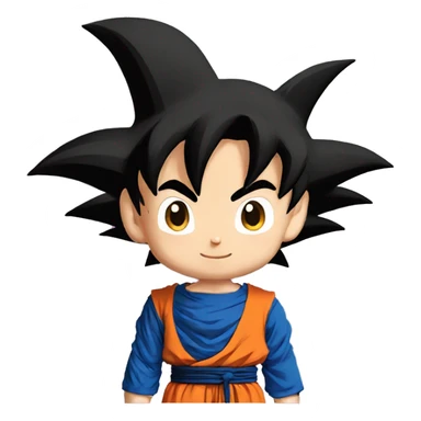 Son goku from dragon ball who show a cute heart  sticker
